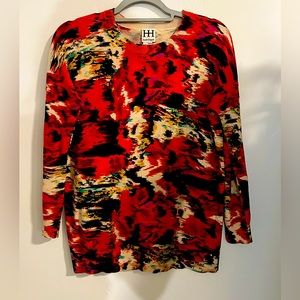 Haute Hippie vibrant crewneck sweater.  SM
